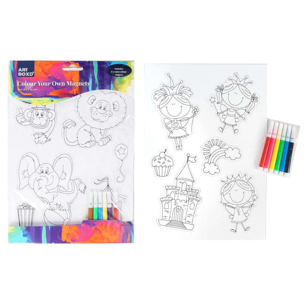 Art Boxd Colour Your Own Magnet Kids/Children Activity Kit w/ Pencils Assorted — image 2