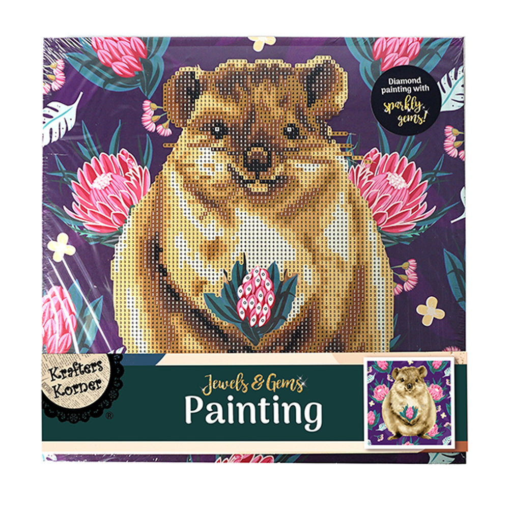 Krafters Korner Jewels & Gem Painting Canvas Quokka Creative Craft Set 6+ (3 Pack) — image 2