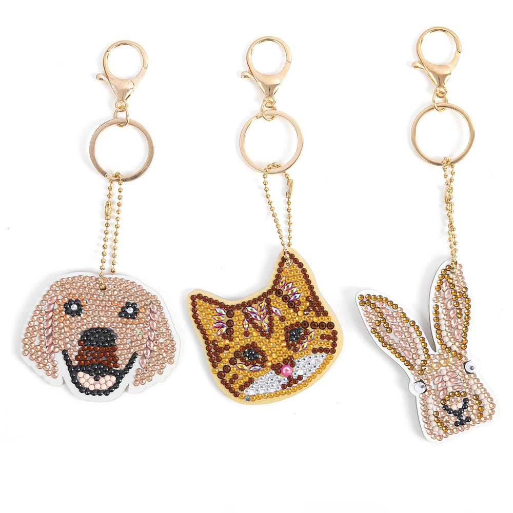 Craft Buddy Perfect Pets Keyring Diamond/Crystal Art Kit Kids/Family 8y+ (3 Pieces) — image 4