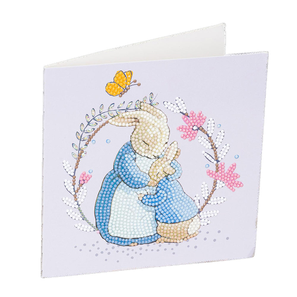 Craft Buddy Peter Rabbit & Mum Diamond/Crystal Art Card 18cm Kids/Family 8y+ (2 Pack) — image 2