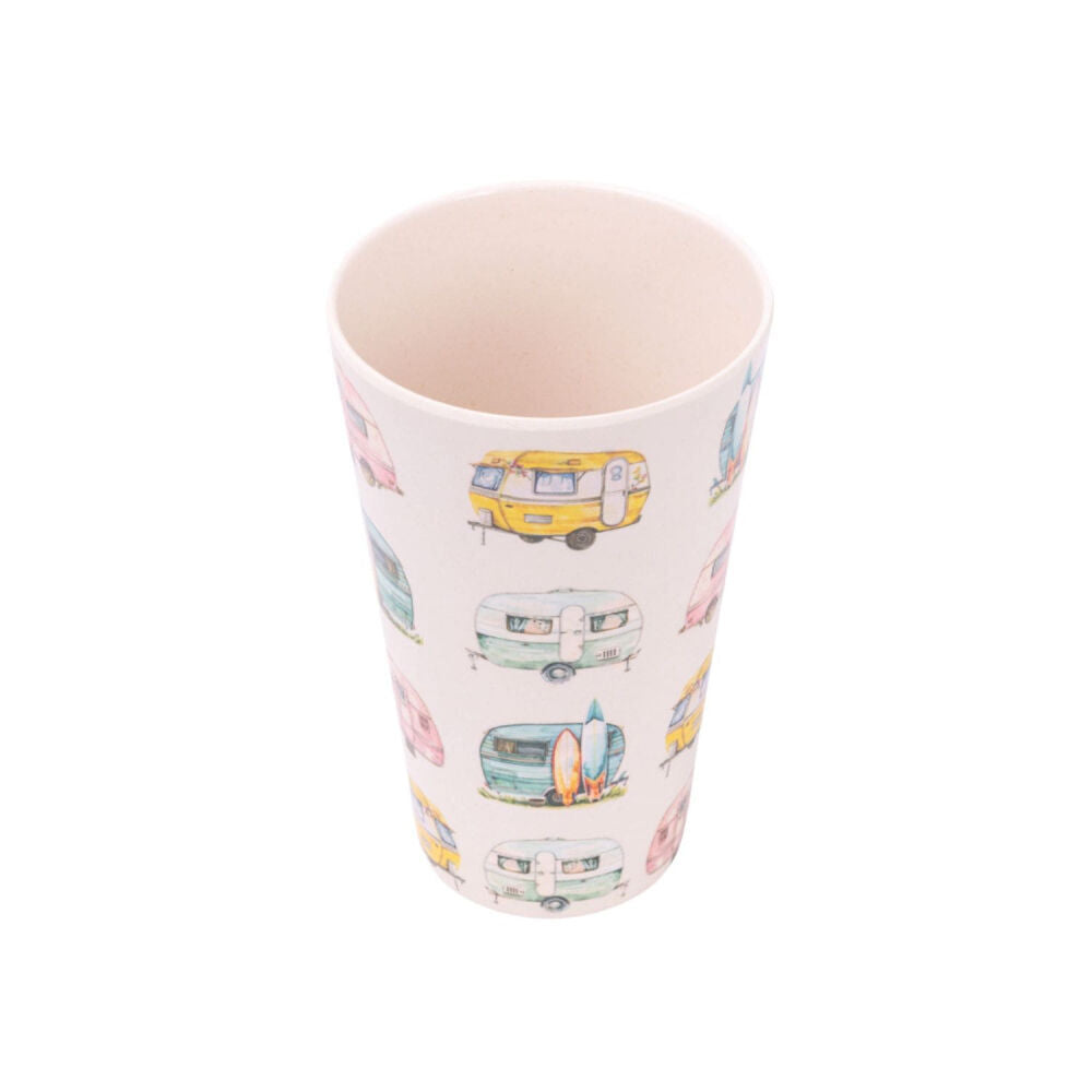 Splosh 360ml/13cm White Caravan Bamboo Melamine Water Drink Tumbler Cup — image 2