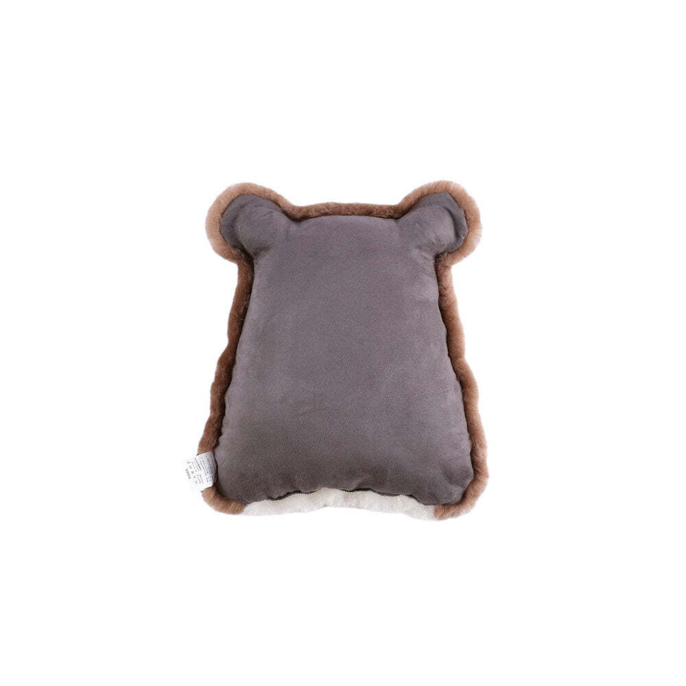 Huxford Grove Sheepskin Pet Bear Cushion Home Decorative Pillow 35x40cm Brown — image 2