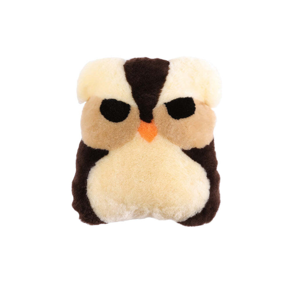 Huxford Grove Sheepskin Pet Owl Cushion Home Decorative Pillow 35x40cm — Beige