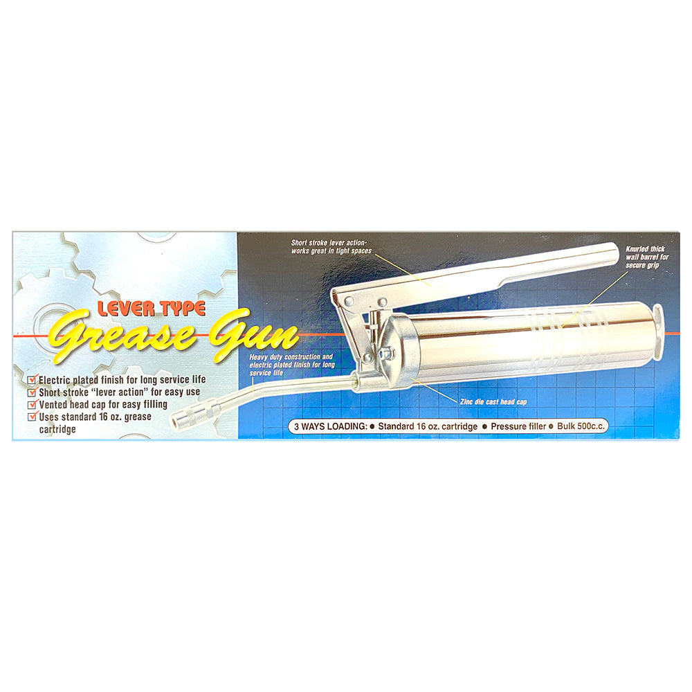 Generic Heavy Duty Zinc Die Cast 500cc Pressure Lever Type 3 Way Grease Gun Greaser Tool — image 2