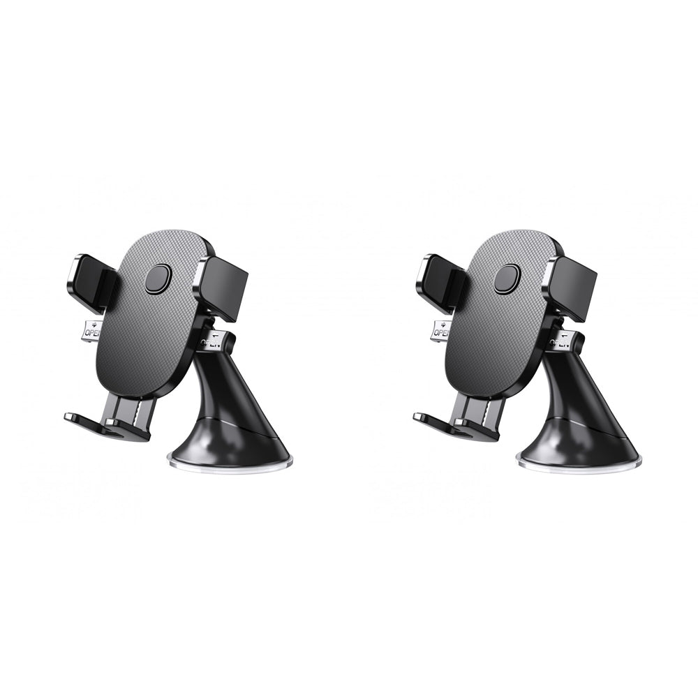 Laser Adjustable Windscreen Car Universal Phone Holder Mount Storage Black (2 Pack)