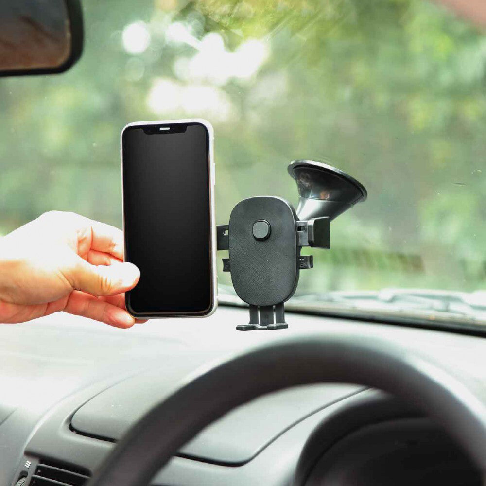 Laser Adjustable Windscreen Car Universal Mobile Phone Holder Mount Storage BLK — image 4