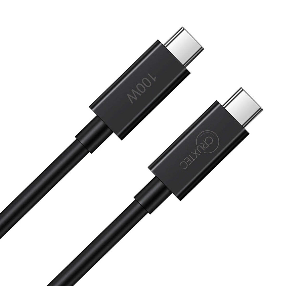 Cruxtec 2m USB-C to USB-C Male Cable 100W For Syncing/Charging 480Mbps Black — image 2