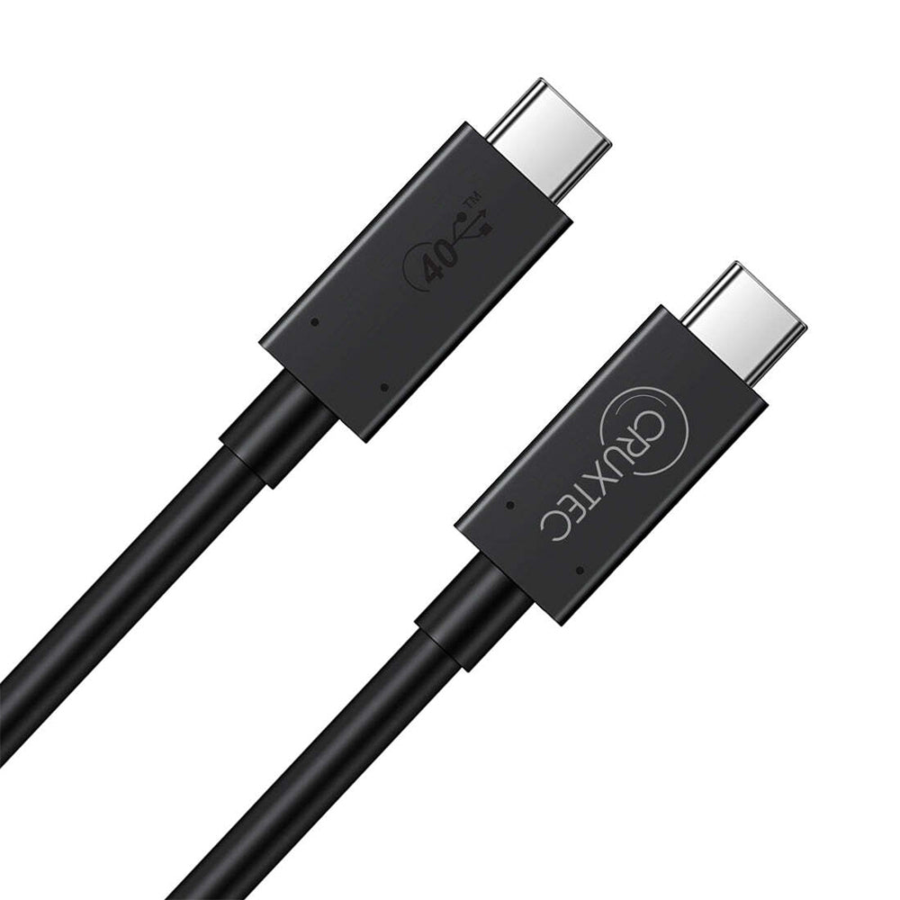 Cruxtec 1m USB-C to USB-C Cable 100W For Syncing/Charging 40Gpbs 8K/60Hz Black