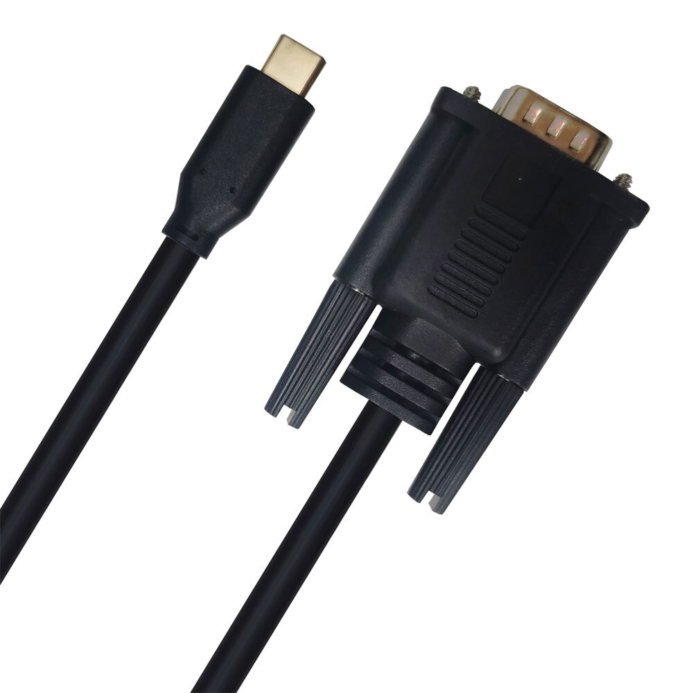 Cruxtec 4.5mm Nickel USB-C Male To VGA Male Cable 2m Black 1080P/60Hz Aluminium — image 2