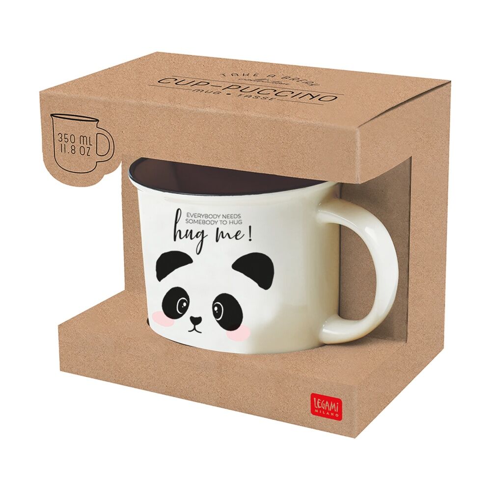 Legami Cup Puccino Bone China Mug Panda Printed Design 350ml Large Gift — image 2