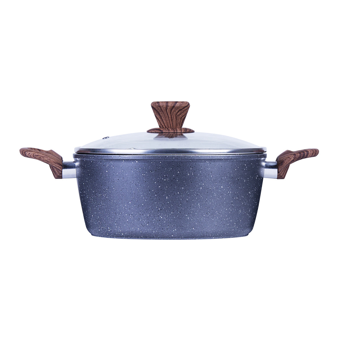 Clevinger 24cm Forged Aluminium w/Lid 4 Layer Round Non-Stick Casserole Black — image 2