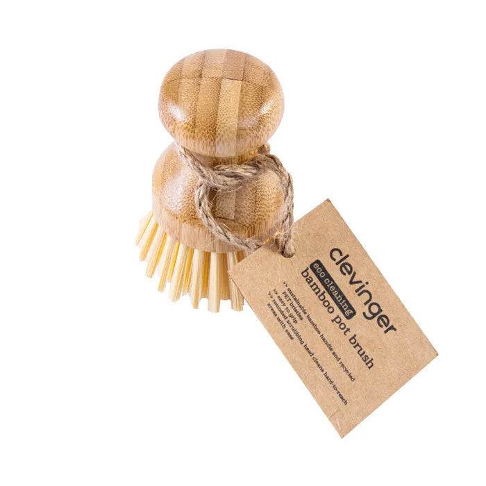 Clevinger 9cm Bamboo Eco Cleaning Kitchen Sink Dish/Bowl/Pot Scrub/Washing Brush — image 2