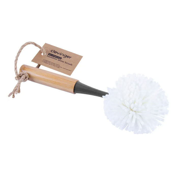 Clevinger 23cm Eco Cleaning Bamboo Soft Wine Glass/Cup Cleaning/Scrubbing Brush — image 2