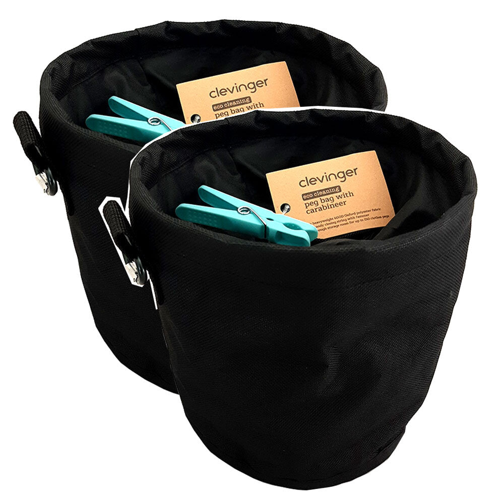 Clevinger 50pc Clevinger Clothing Line Clips Hang Laundry Pin Clamps Plastic Pegs w/Bag (2 Pack)