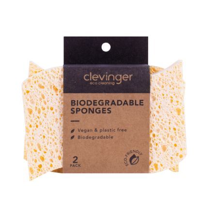 Clevinger Biodegradable Cleaning Sponges 8x11cm (2 Pieces)