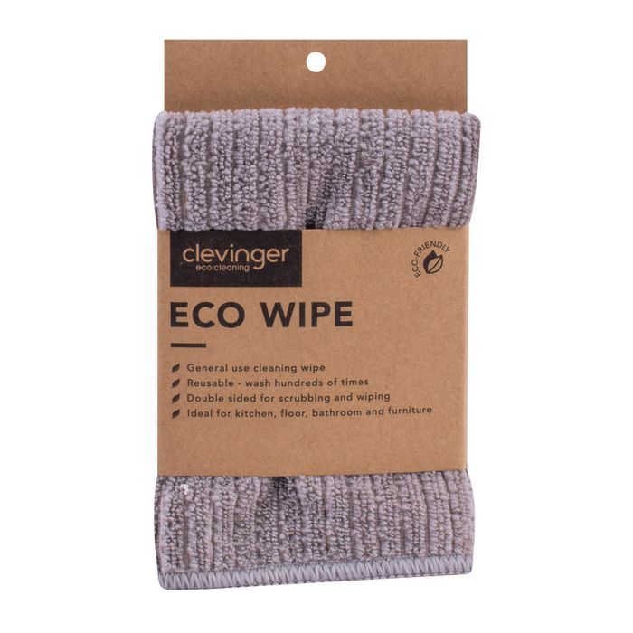 Clevinger Eco Wipe General Use Microfibre Cleaning Wipe 30x30cm Assorted (3 Pack) — image 4