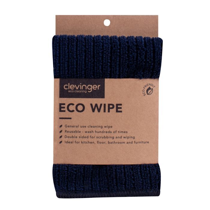 Clevinger Eco Wipe General Use Microfibre Cleaning Wipe 30x30cm Assorted (3 Pack) — image 6