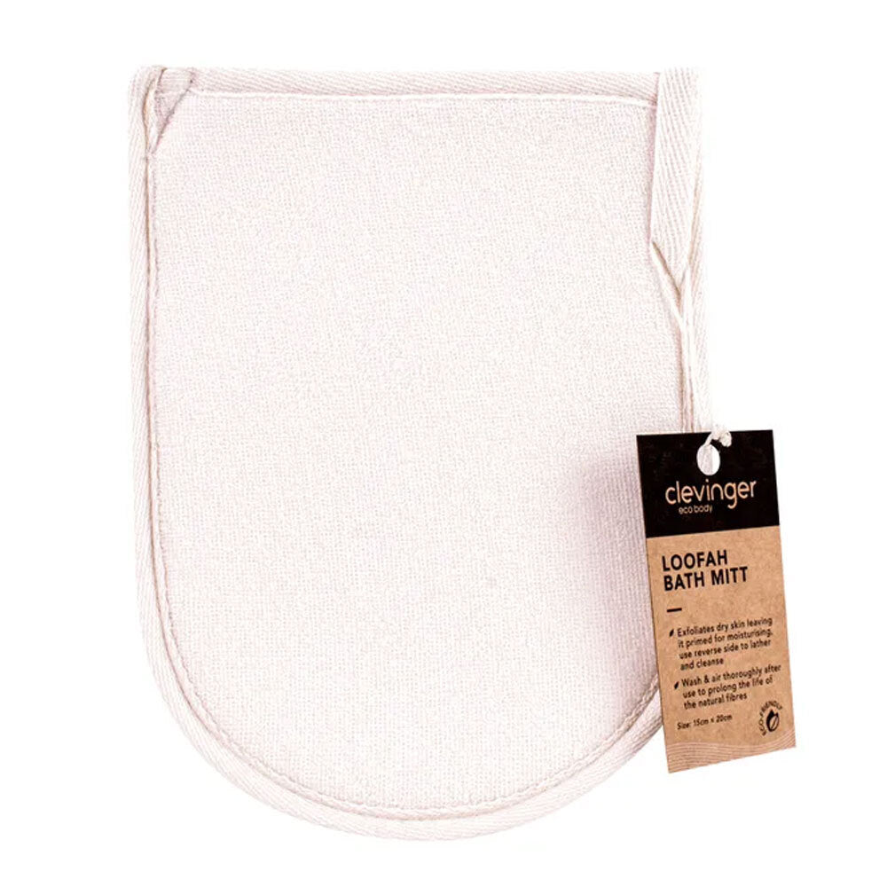 Clevinger Eco Loofah Exfoliating Bath/Shower Scrubbing Mitt/Glove 15x20cm