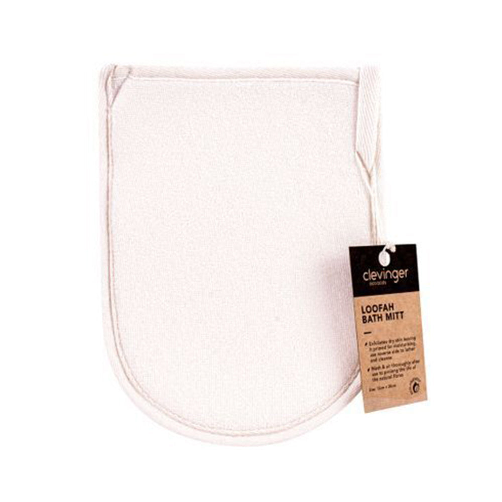 Clevinger Eco Loofah Exfoliating Bath/Shower Scrubbing Mitt/Glove 15x20cm (2 Pack) — image 2