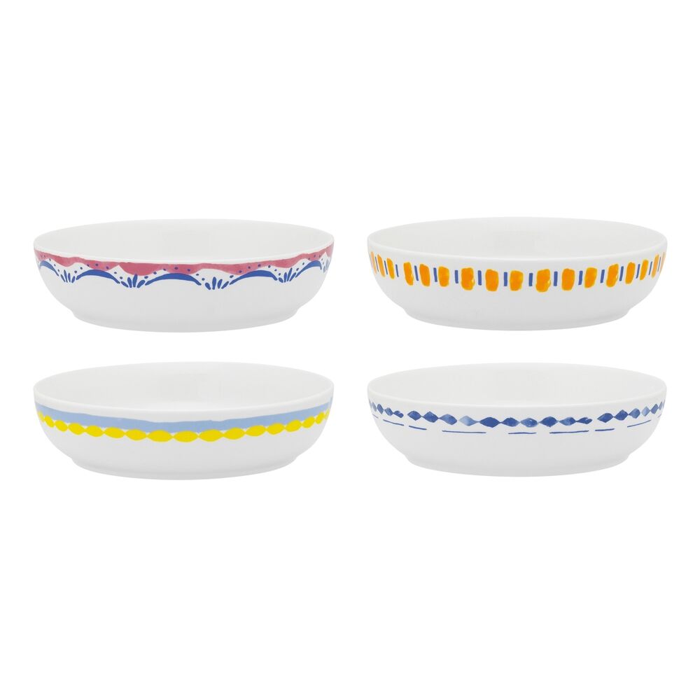 Porto Porcelain Positano Round Dinner Bowls 21.5cm Assorted Designs (4 Pieces) — image 2