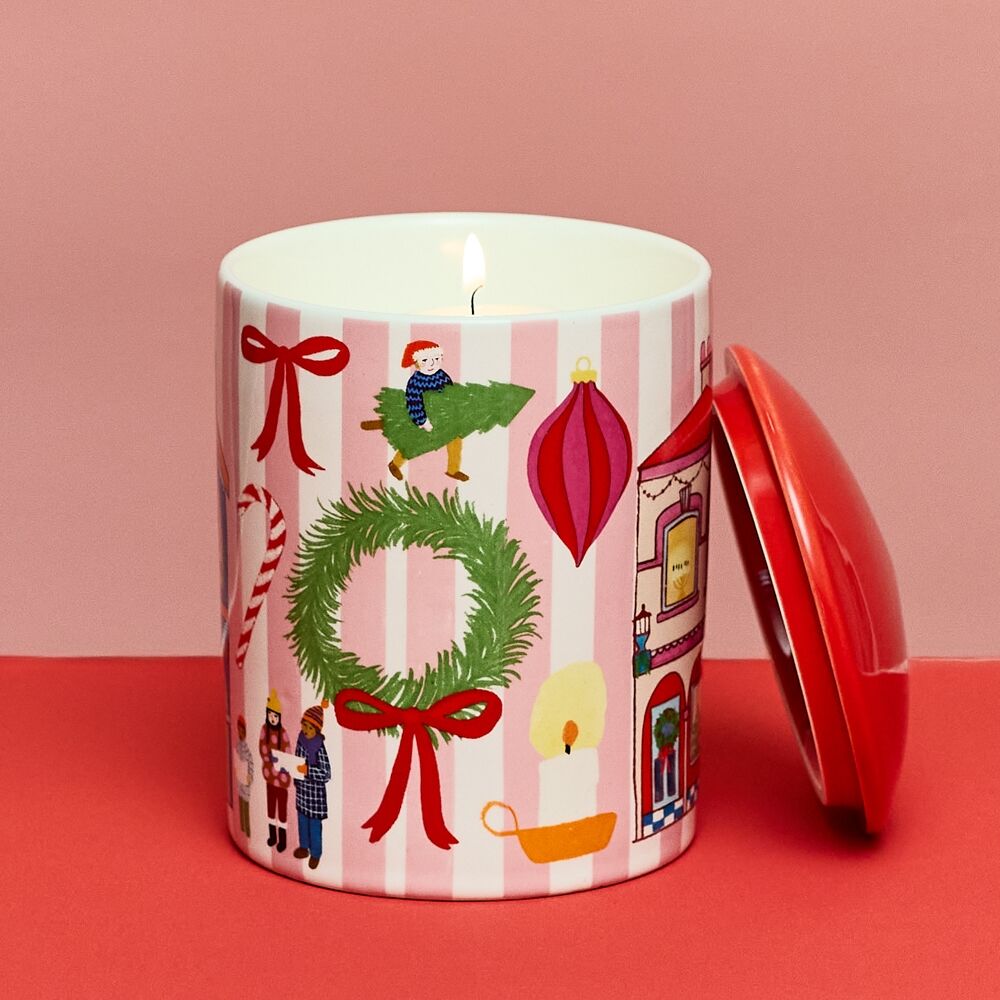 Porto 490g Multi-Coloured Night Before Ceramic Soy Wax Candle w/ Lid 70-80hrs — image 2