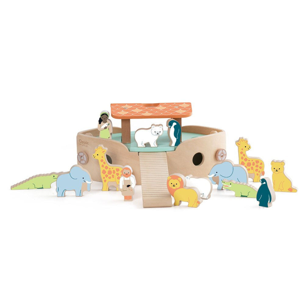 Classic World Childrens Wooden Pretend Noah's Ark Playset 18M+ (16 Pieces) — image 2