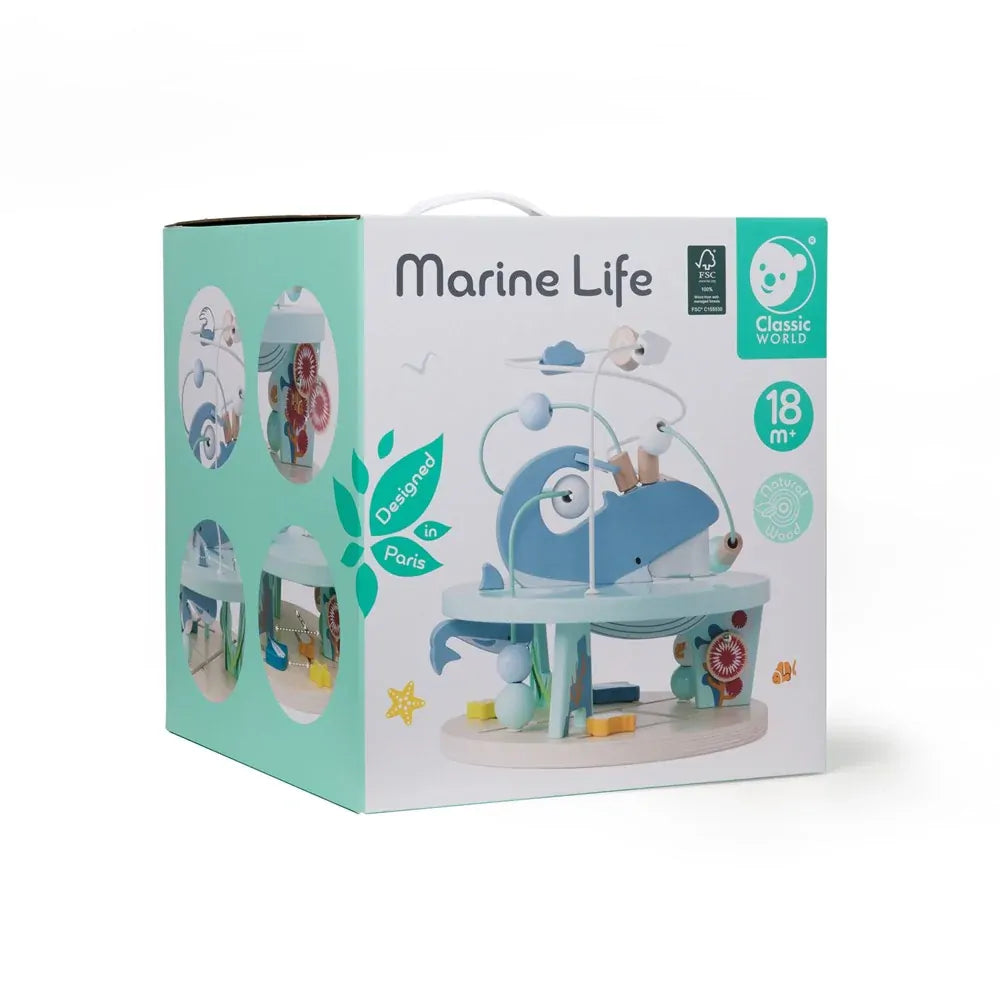 Classic World 18M+ Wooden Marine Life Interactive Children's Playset