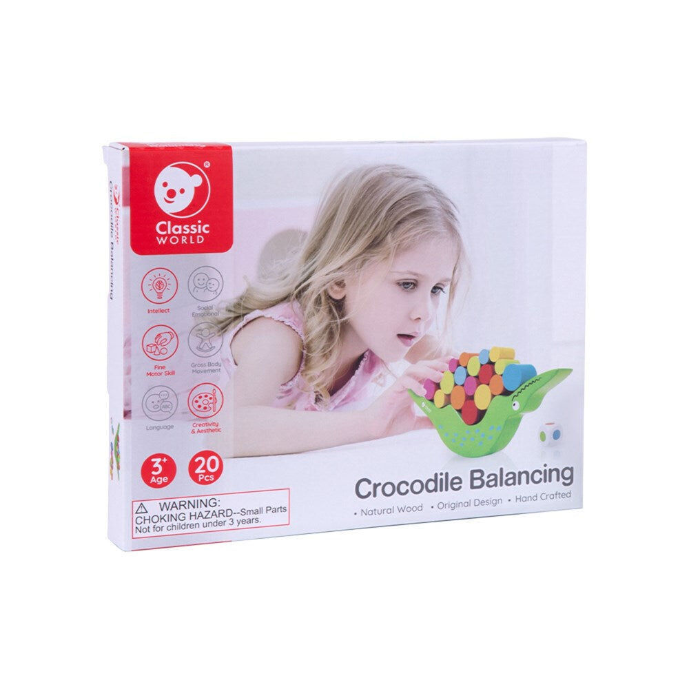 Classic World 3Y+ Wooden Balancing Crocodile Children's Activity