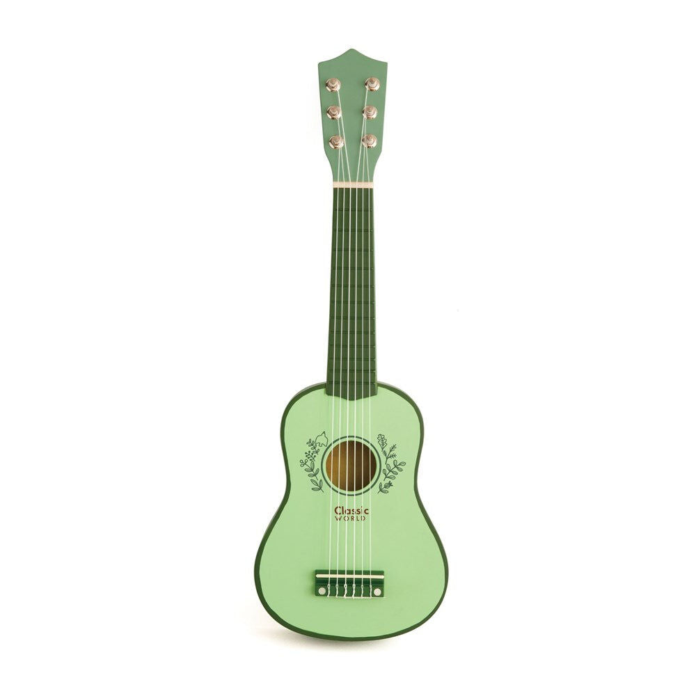 Classic World 3Y+ Children's Wooden Vintage Guitar w/ Six Strings — image 2
