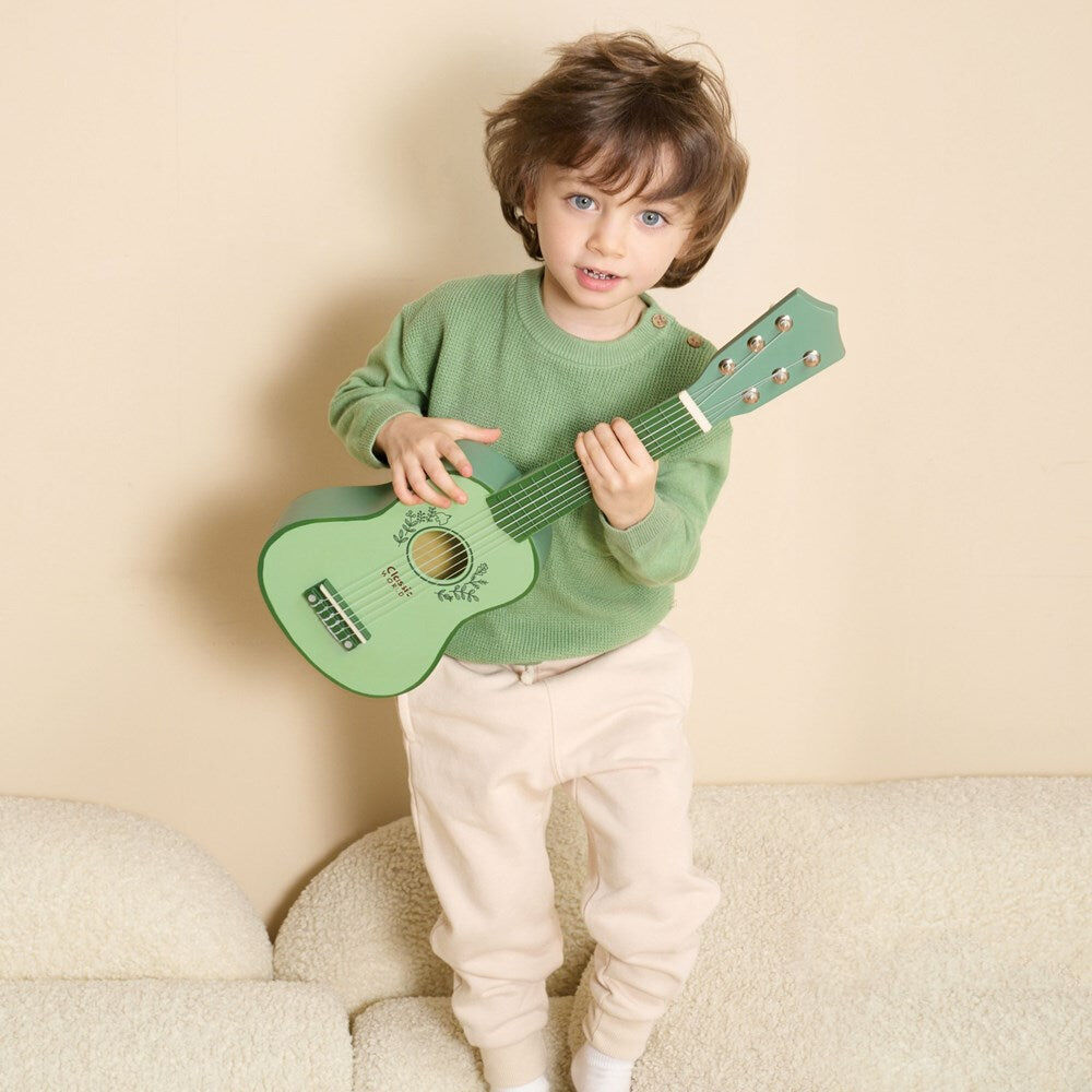 Classic World 3Y+ Children's Wooden Vintage Guitar w/ Six Strings — image 3