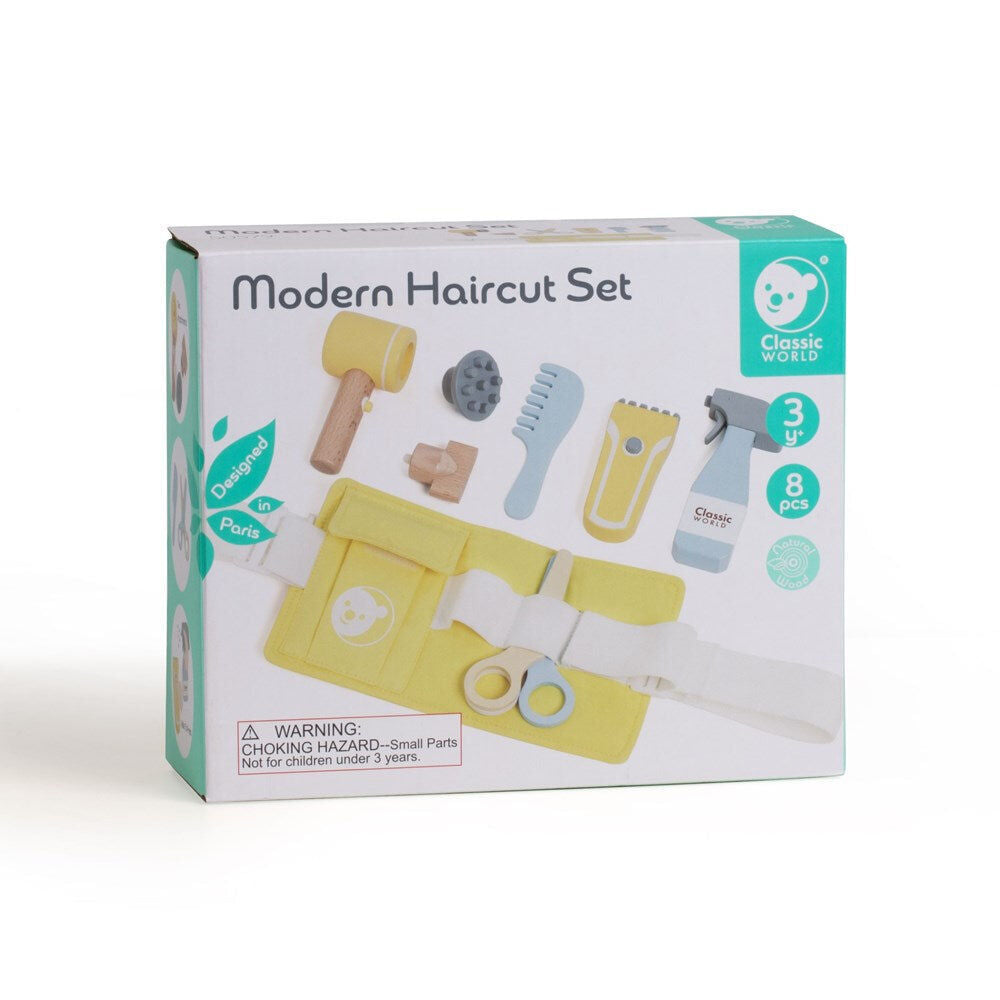 Classic World Children's Wooden Modern Hairdresser Playset 3Y+ (8 Pieces)