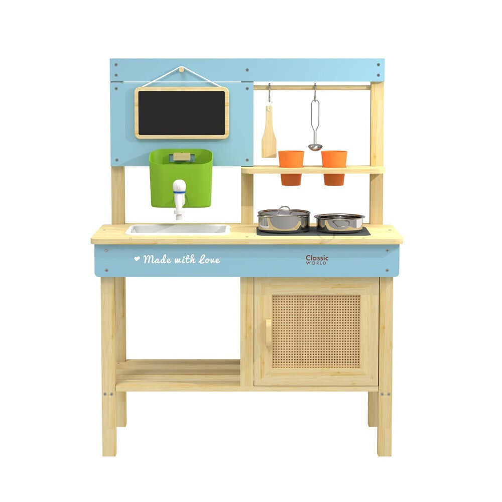 Classic World 3Y+ Children's Pretend Playset Outdoor Wooden Kitchen