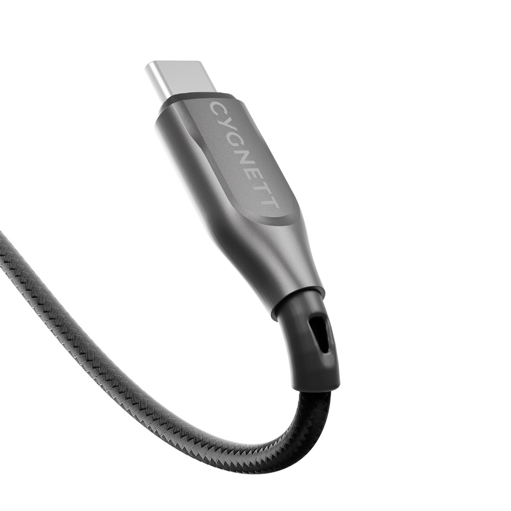 Cygnett Armoured USB-C to USB-A Charger & Data Sync Transfer Cable 1M Black (2 Pack)