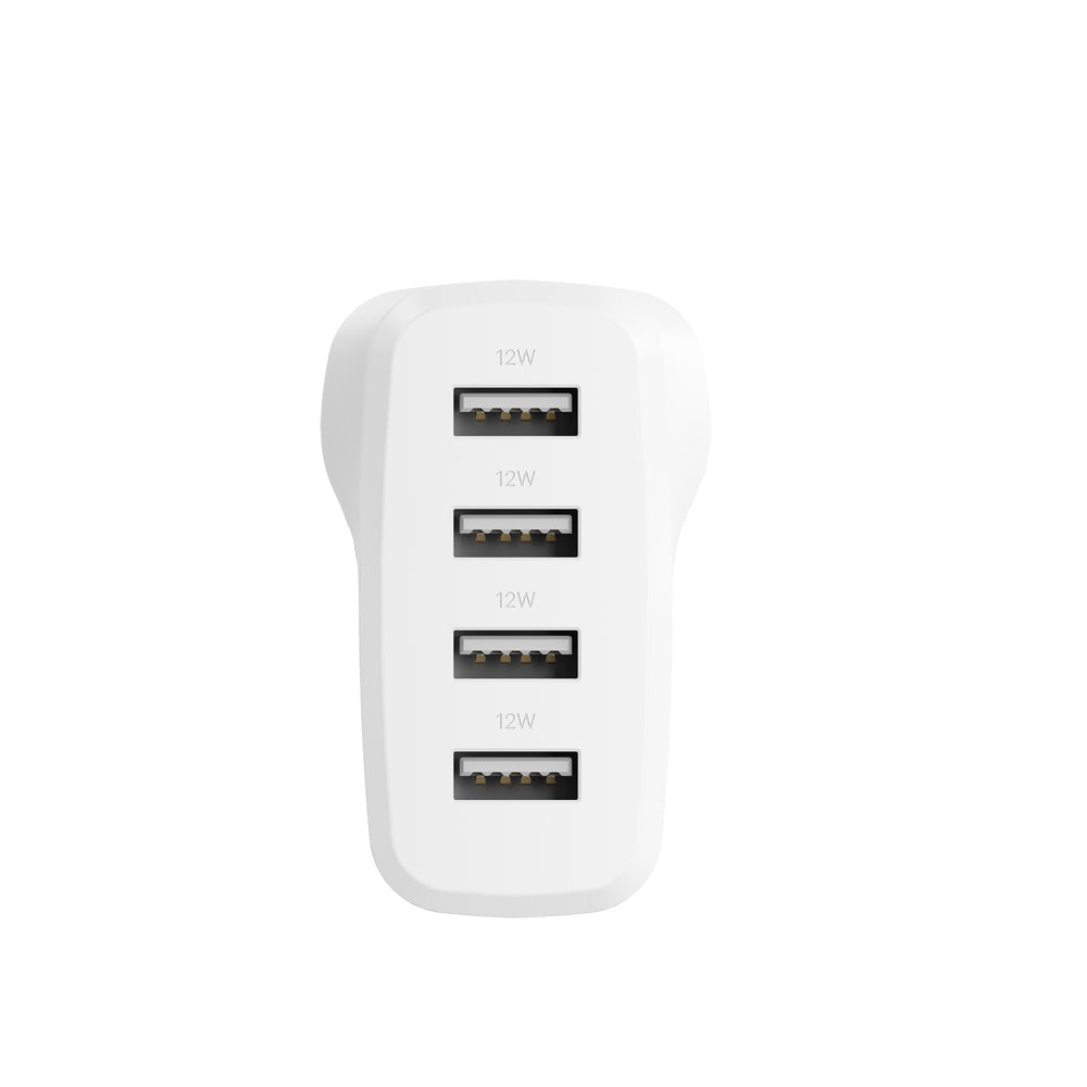 Cygnett PowerPlus 24W USB-A Multi Port Wall Travel Charger iPhone Adapter White — image 2