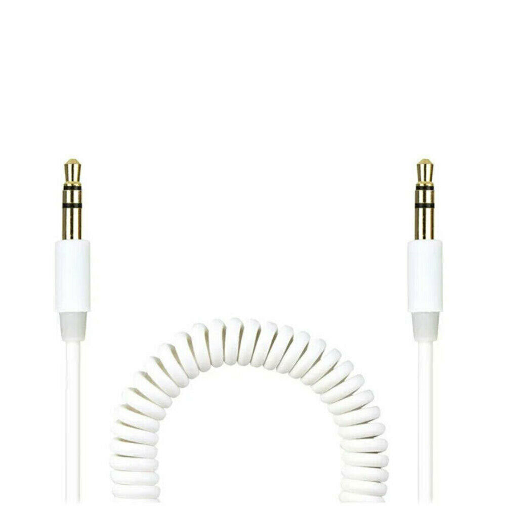Crest 1.5m Coiled 3.5mm to 3.5mm AUX Male Audio Cable for Speakers/Car White (6 Pack) — image 2