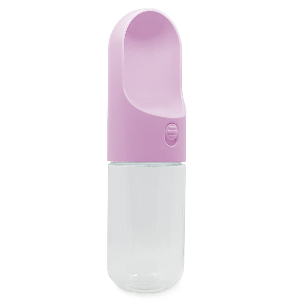 Alpha 400ml Portable Pet Dog/Cat Drinker Water Dispenser Silicone/Rubber Pink