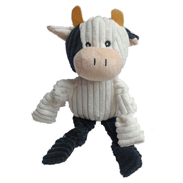 Paw Play 30cm Cow & Monkey Pet Dog/Puppy Chew Bite Toy Plush w/ Squeaker (2 Pieces) — image 2