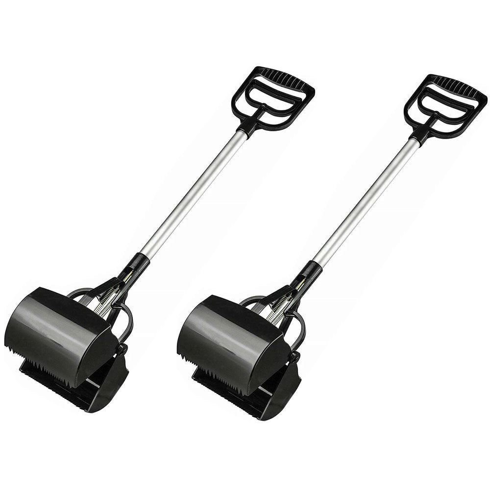 Showmaster Show Master Long Handle Pet Dog Poop Scooper Cleaner Claw Tray 70cm (2 Pack)