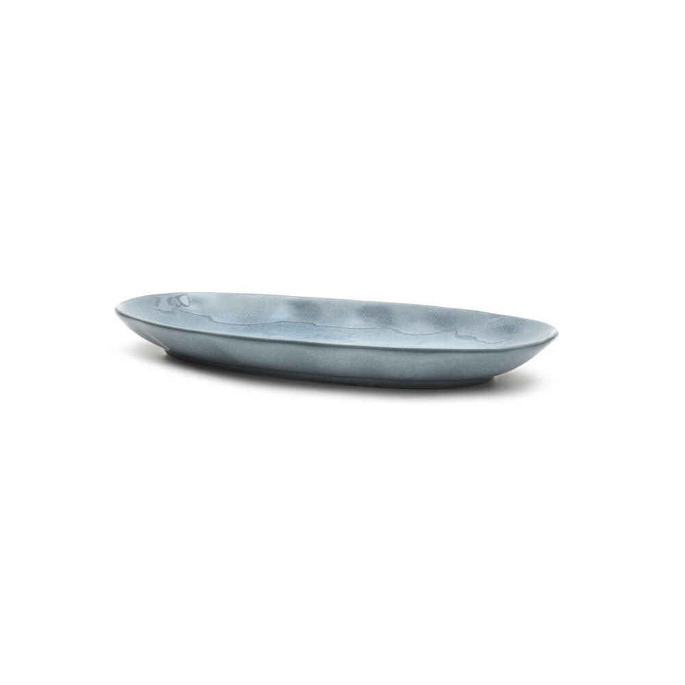 ST. Claire St. Clare Oval Plate Glazed Ceramic Serving Dinner 28x13cm Reactive Blue (4 Pack) — image 2