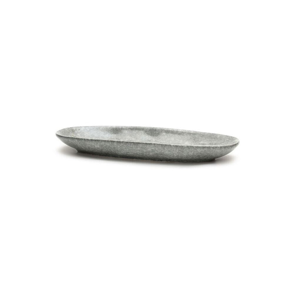 ST. Claire St. Clare Oval Plate Glazed Ceramic Serving Dinner 28x13cm Reactive Grey (2 Pack) — image 2