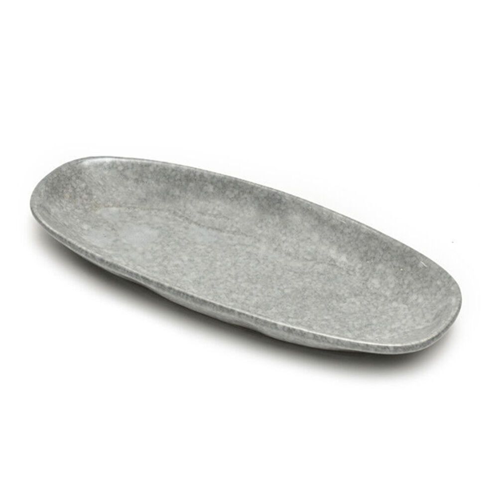 ST. Claire St. Clare Oval Plate Glazed Ceramic Serving Dinner 28x13cm Reactive Grey (2 Pack) — image 3
