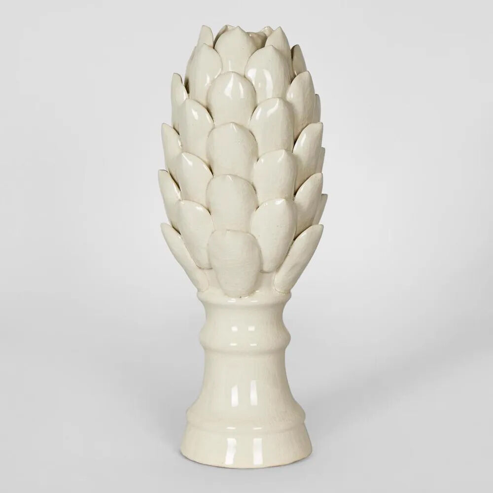 Belle Ceramic Artichoke Sculpture/Ornament Home Decor Short 12x27cm White — image 5