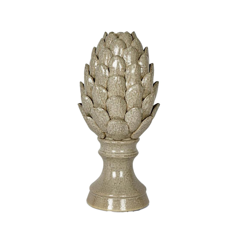 Belle Ceramic Artichoke Sculpture/Ornament Home Decor Tall 15x32cm — Brown