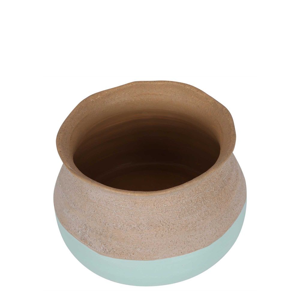 Belle Anka Ceramic Pot Planter Large Round 20cm Flower/Plant Container Soft Sage — image 2