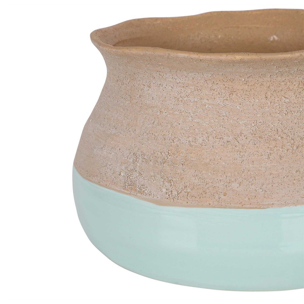 Belle Anka Ceramic Pot Planter Large Round 20cm Flower/Plant Container Soft Sage — image 3