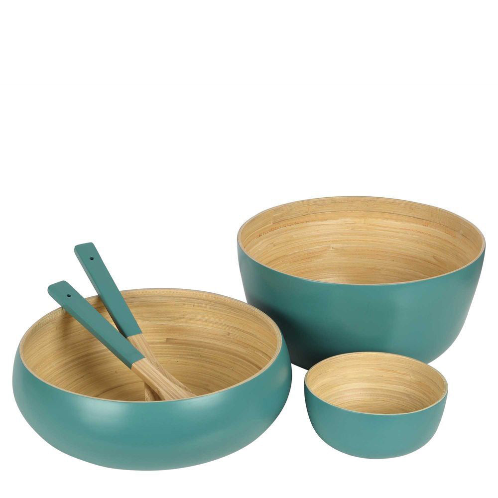 Belle Blana Small Bamboo 15cm Serving Noodle/Food Bowl Round Tableware Sage (4 Pack) — image 4