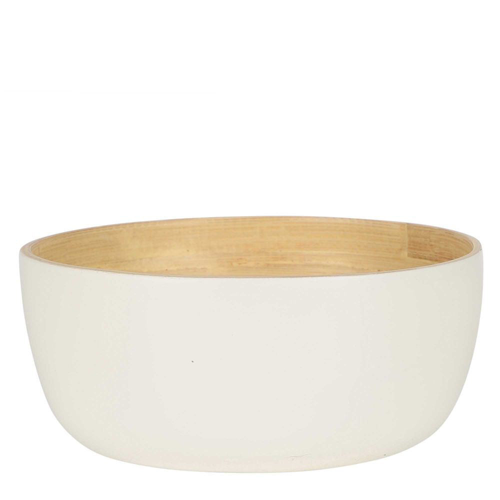 Belle Blana Small Bamboo 15cm Serving Noodle/Food Bowl Round Tableware White (4 Pack) — image 2