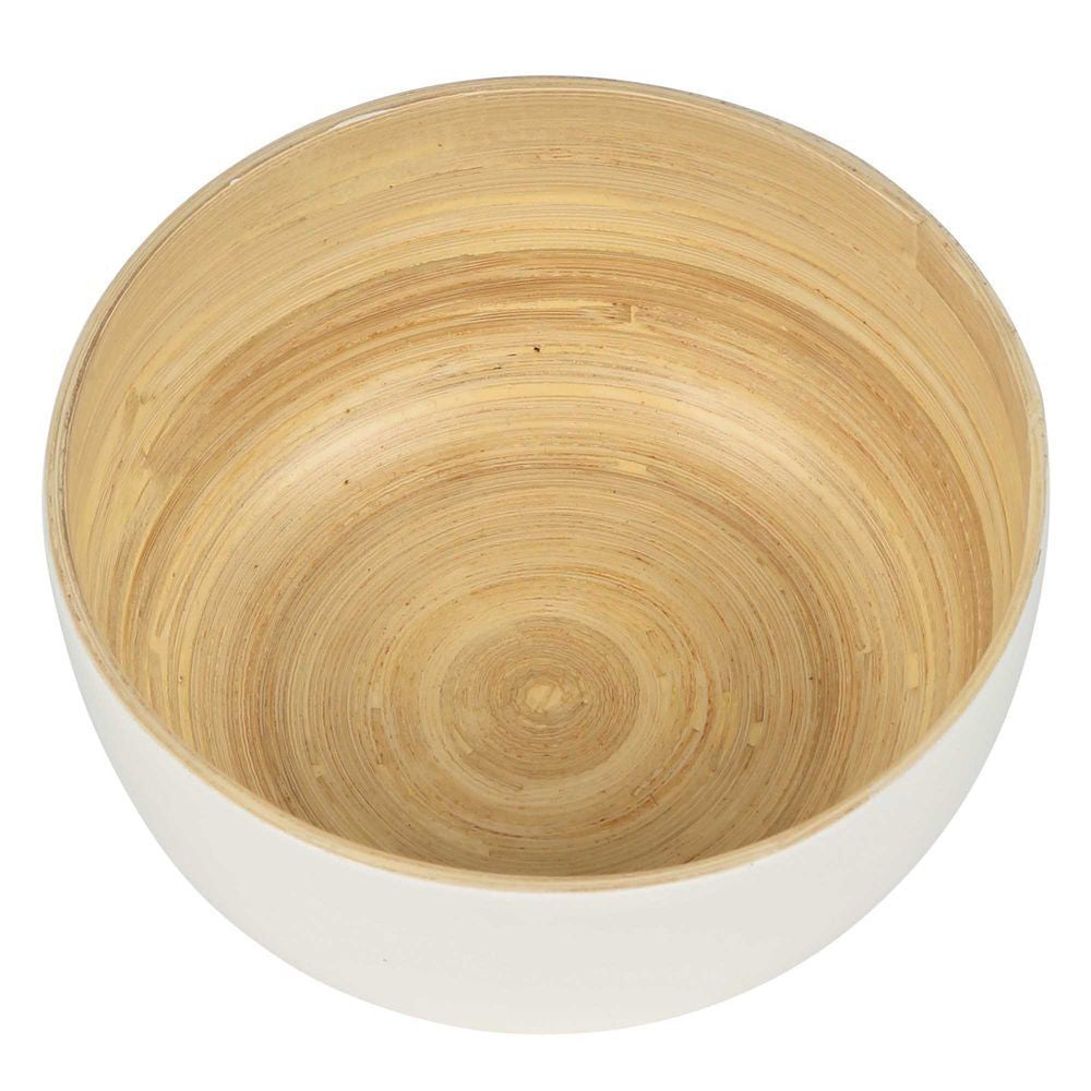 Belle Blana Small Bamboo 15cm Serving Noodle/Food Bowl Round Tableware White (4 Pack) — image 4