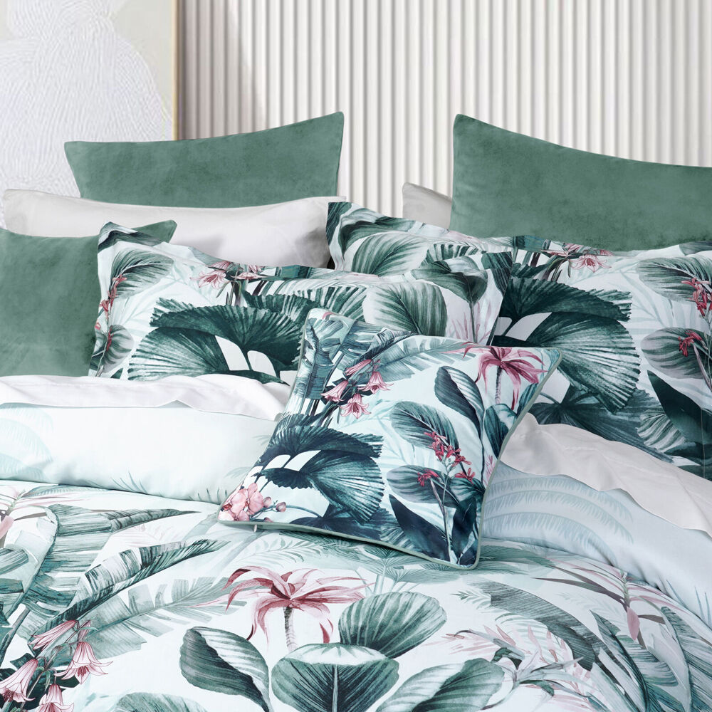Bianca Abbey Cotton Quilt Cover Set Green — image 2