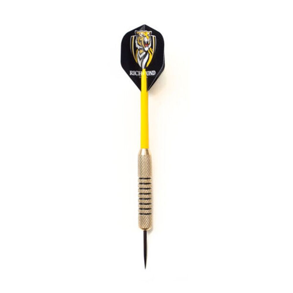 Afl Brass Darts Richmond Tigers Team Design Flights & Shafts In Case (3 Pieces) — image 2